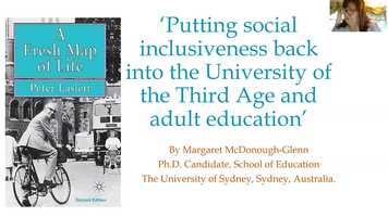 Free download 150-McDonough-Glenn-Putting_Social_Inclusiveness_Back_Into_U3A_And_Adult_Education.mp4 video and edit with RedcoolMedia movie maker MovieStudio video editor online and AudioStudio audio editor onlin