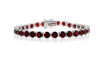 Free download 19.20 ct. t.w. Garnet Tennis Bracelet in Sterling Silver video and edit with RedcoolMedia movie maker MovieStudio video editor online and AudioStudio audio editor onlin