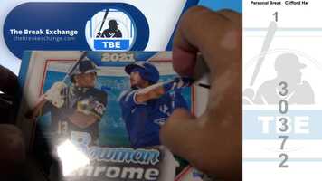 Free download 1 box of 2021 Topps Bowman Chrome HTA Baseball (Personal Box Break for Clifford Ha) (Break ID: 30372) video and edit with RedcoolMedia movie maker MovieStudio video editor online and AudioStudio audio editor onlin