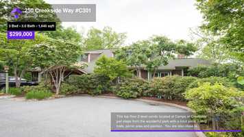 Free download $299,000 Condominium for sale - 250 Creekside Way #C301, Burnsville, NC - 28714 video and edit with RedcoolMedia movie maker MovieStudio video editor online and AudioStudio audio editor onlin