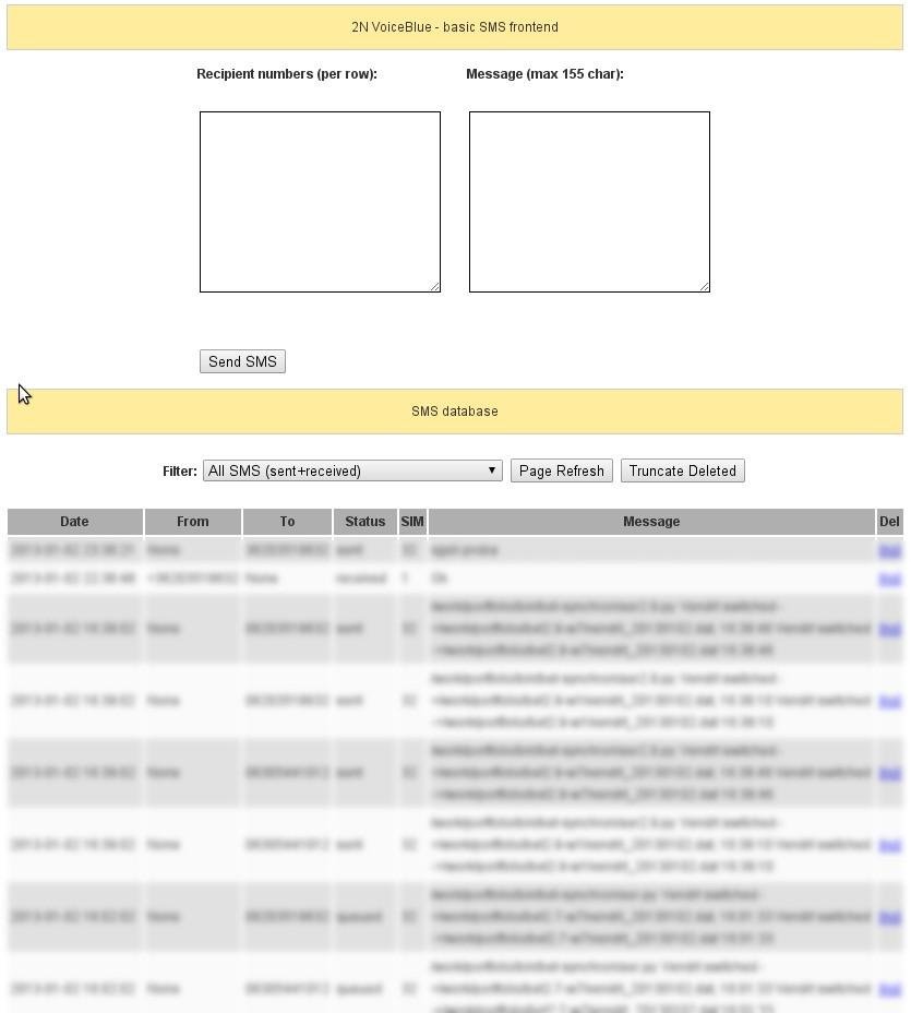 Download web tool or web app 2N VoiceBlue SMS Gateway