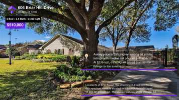 Free download $510,000 Single-Family Home for sale - 606 Briar Hill Drive, Houston, TX - 77042 video and edit with RedcoolMedia movie maker MovieStudio video editor online and AudioStudio audio editor onlin