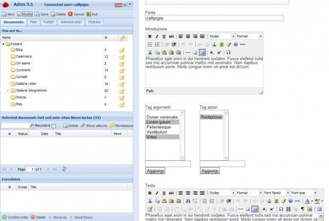 Download web tool or web app Adon Web Content Management Framework