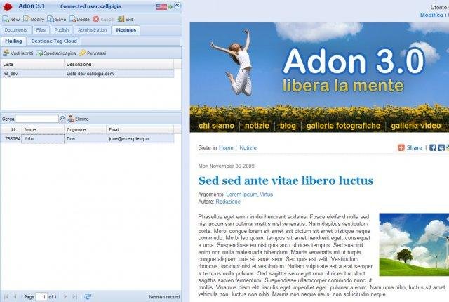 Download web tool or web app Adon Web Content Management Framework