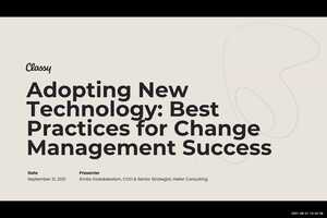 Free download Adopting New Technology- Best Practices for Change Management Success.mp4 video and edit with RedcoolMedia movie maker MovieStudio video editor online and AudioStudio audio editor onlin