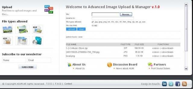 Download web tool or web app Advanced Image Upload and Manager Script