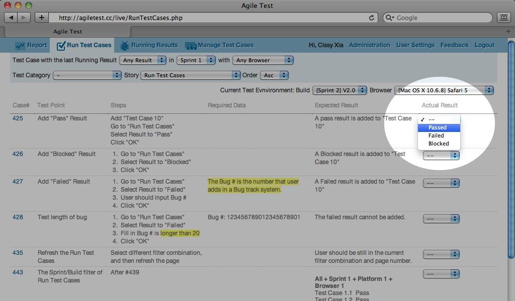 Download web tool or web app Agile Test