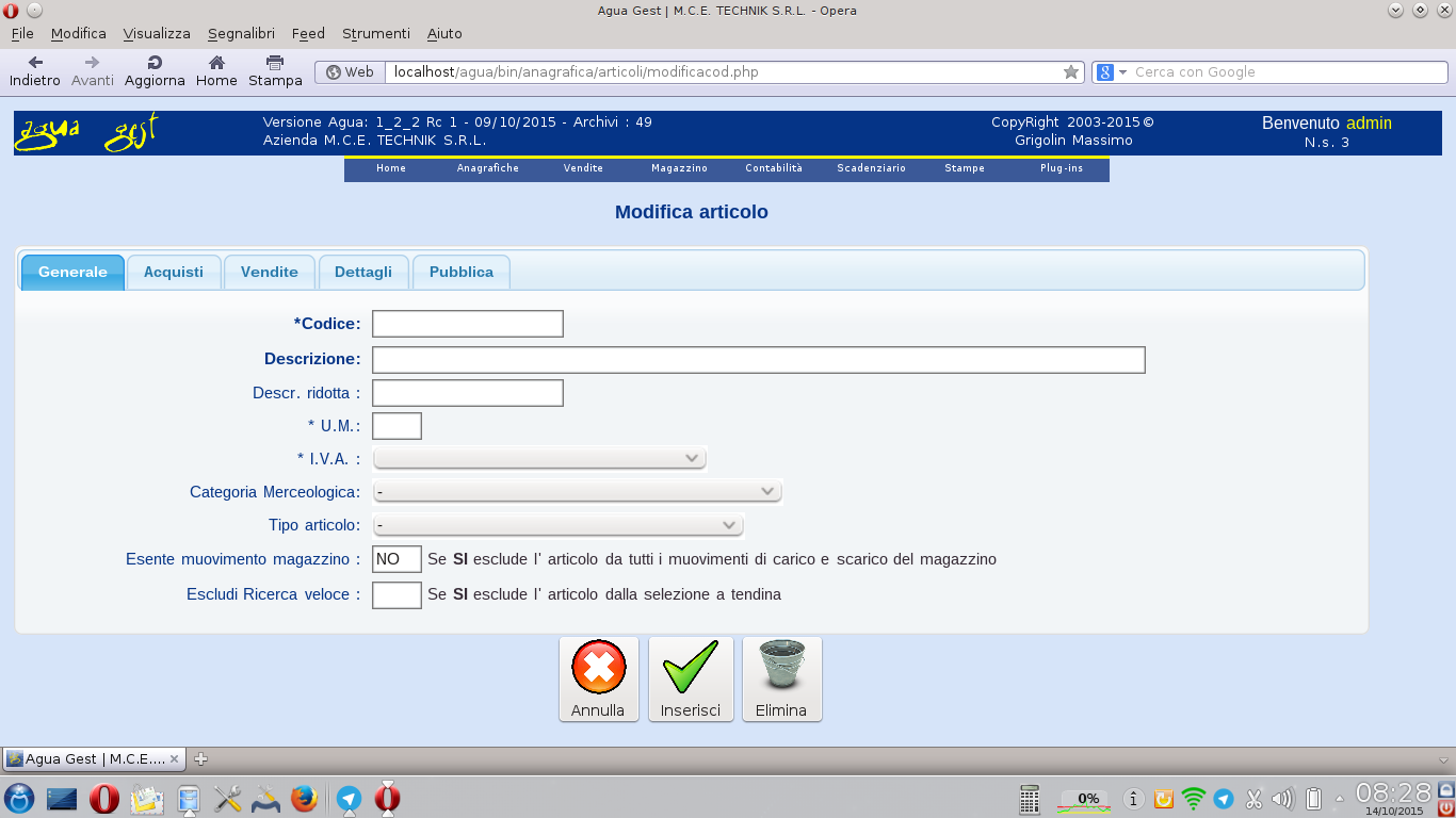 Download web tool or web app Agua Gest - Gestionale Aziendale php