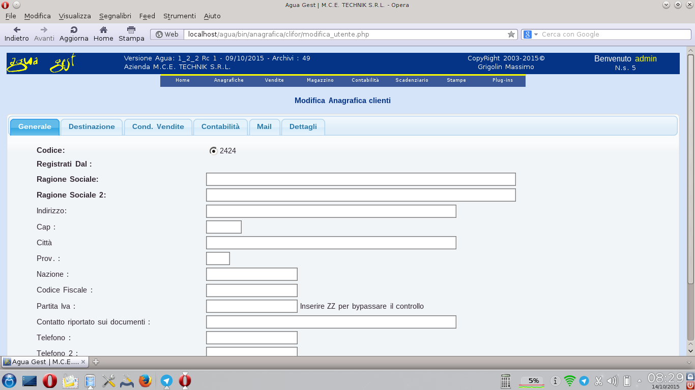 Download web tool or web app Agua Gest - Gestionale Aziendale php