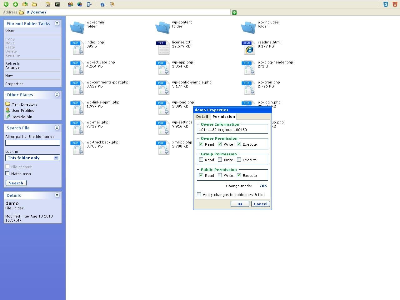 Download web tool or web app Ajax File Manager - AjaxExplorer