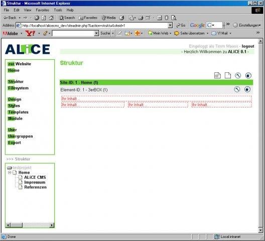 Download web tool or web app ALiCE - CMS