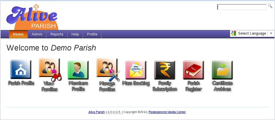 Download web tool or web app Alive Parish