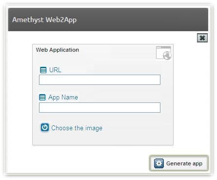 Download web tool or web app Amethyst Web2App