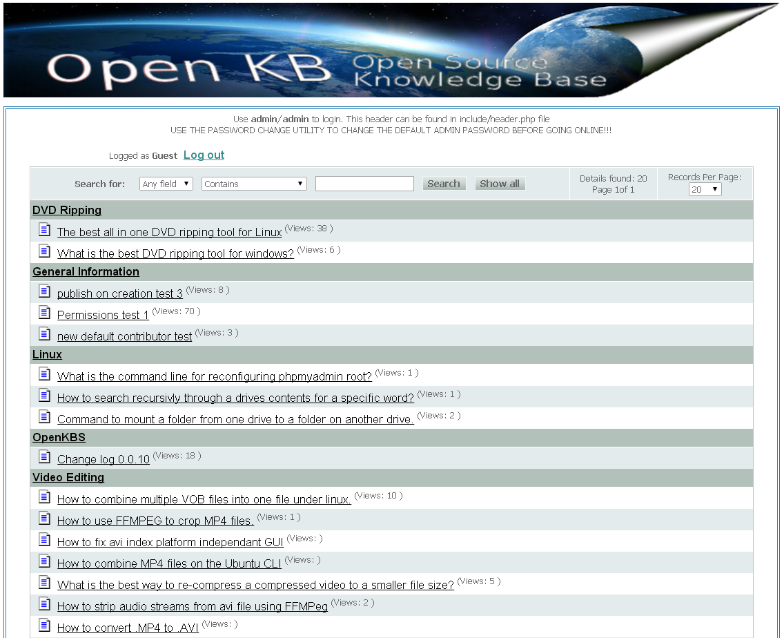 Download web tool or web app An Open Source Knowledge Base System