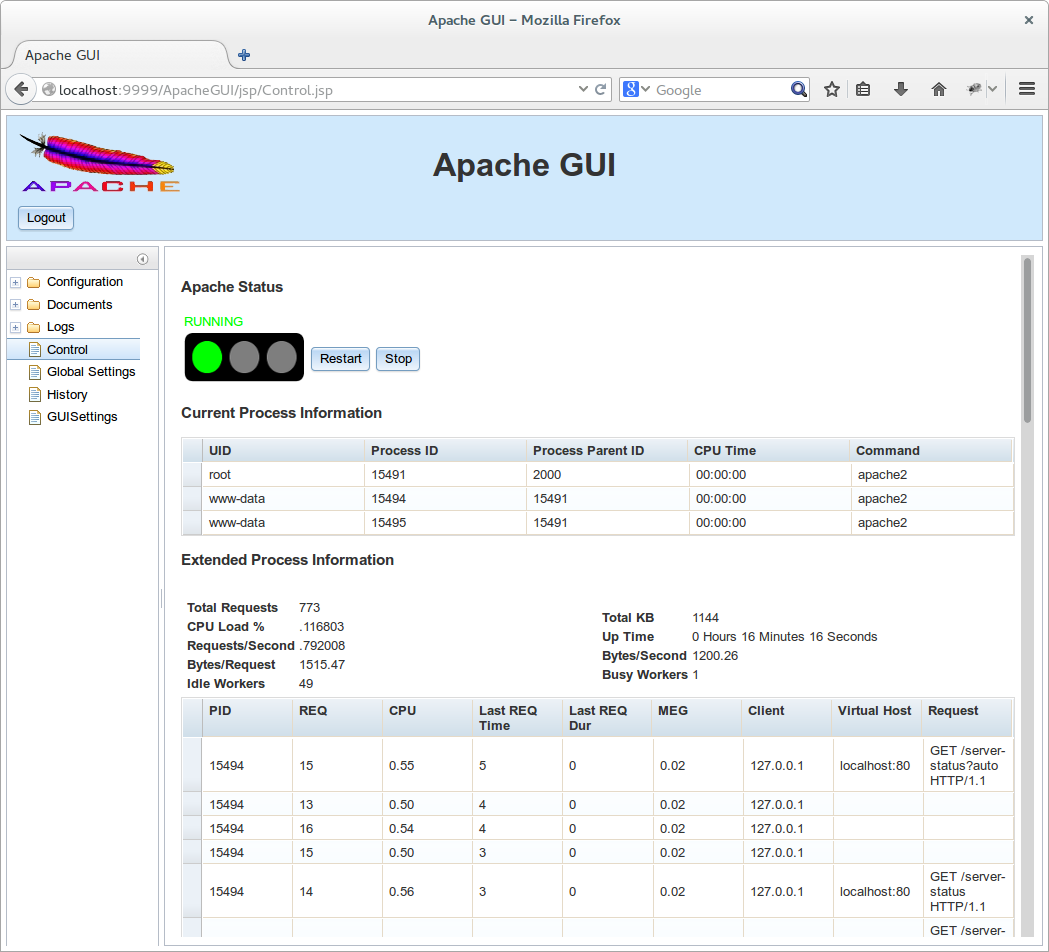 Download web tool or web app Apache GUI