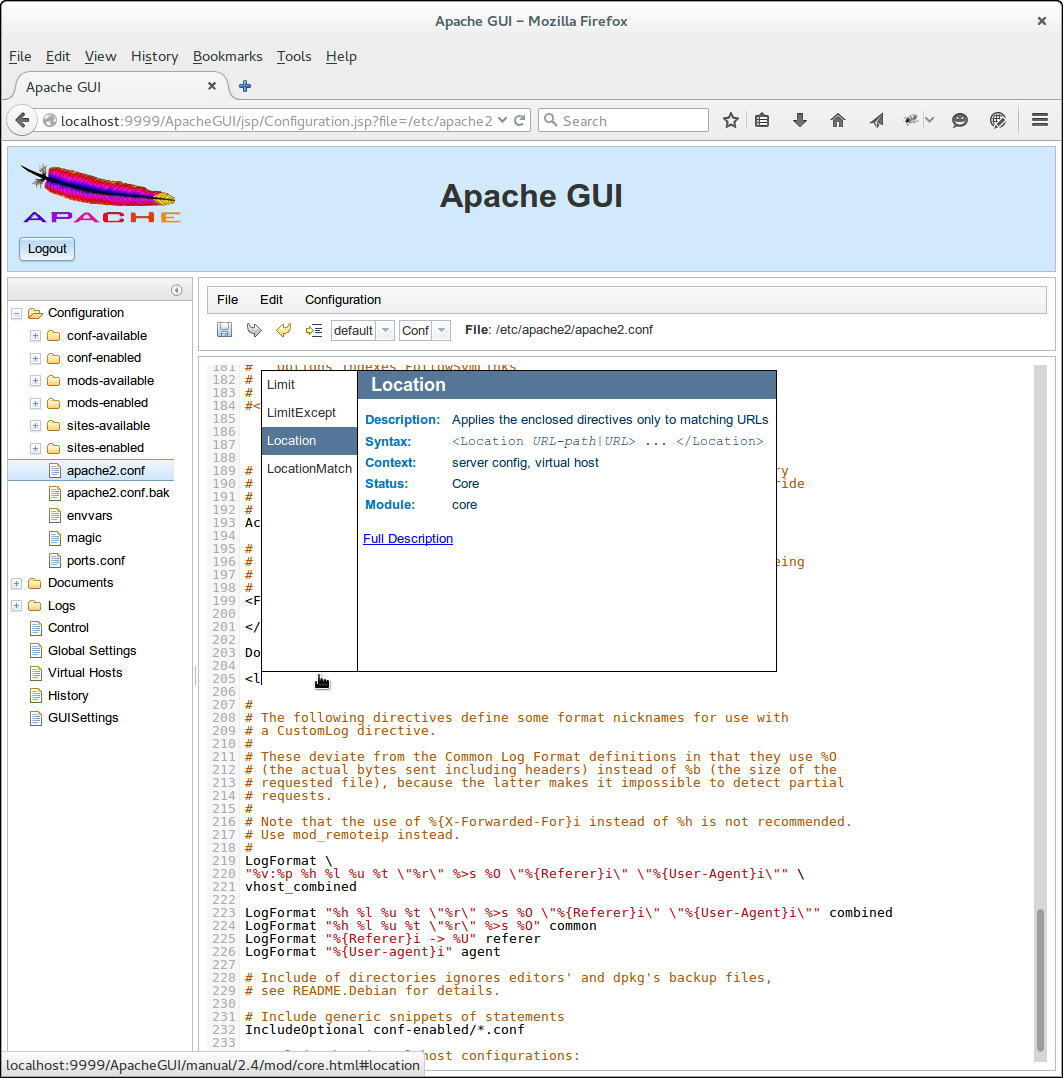 Download web tool or web app Apache GUI