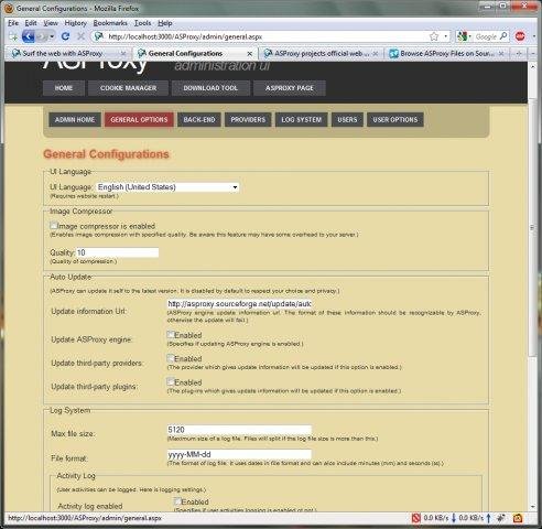 Download web tool or web app ASProxy