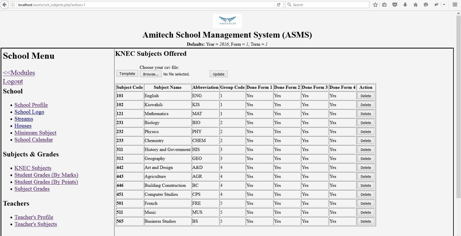 Download web tool or web app ASSMS