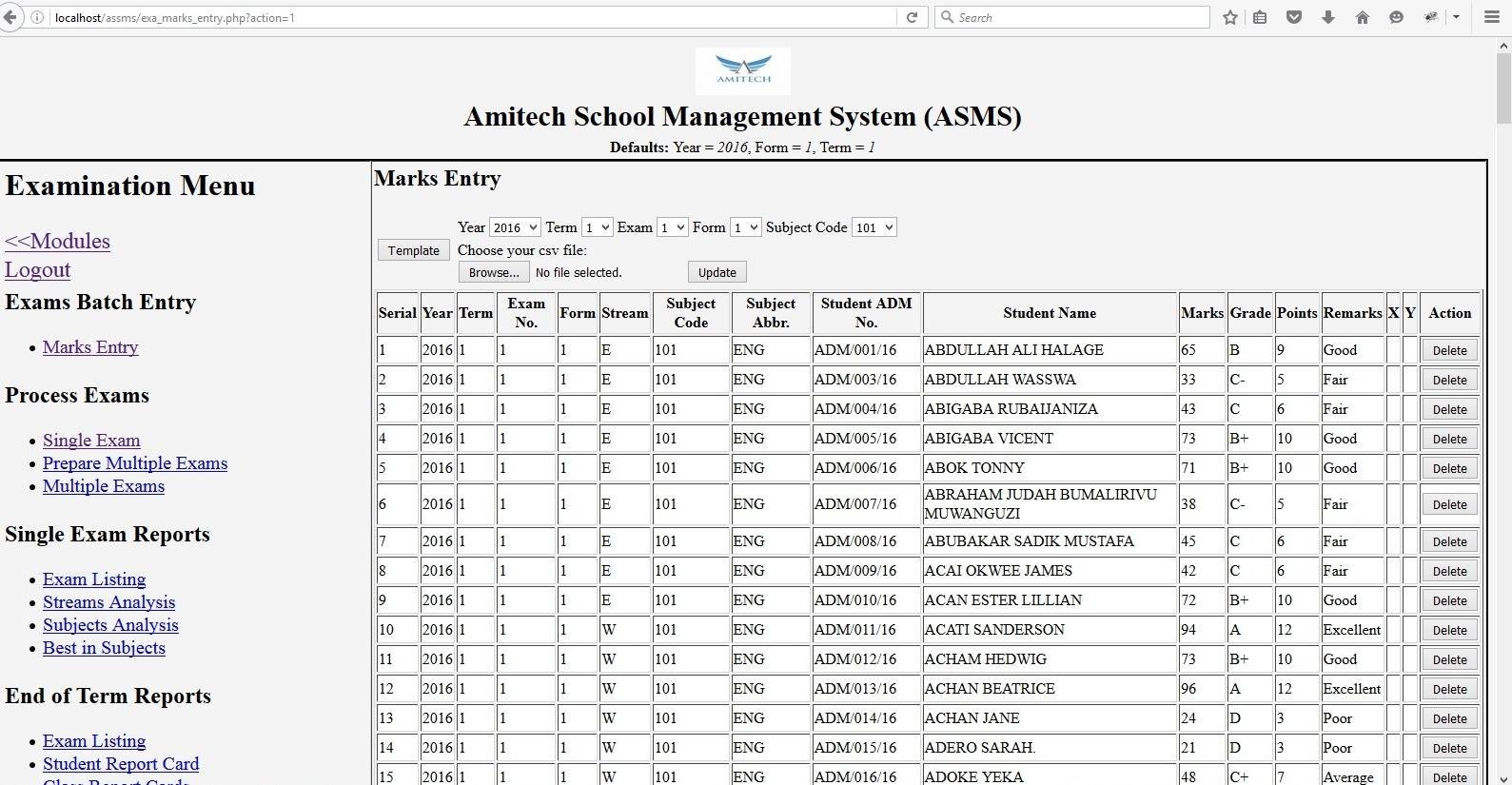 Download web tool or web app ASSMS