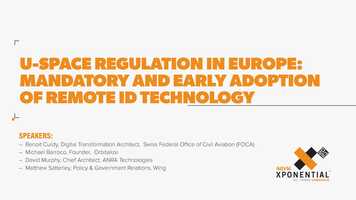 Free download AUVSI_3747_U-Space Regulation in Europe- Mandatory and Early Adoption of Remote ID Technology-V1 video and edit with RedcoolMedia movie maker MovieStudio video editor online and AudioStudio audio editor onlin