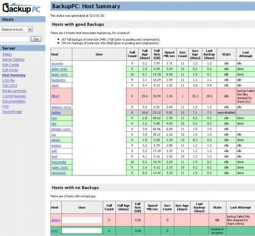 Download web tool or web app BackupPC