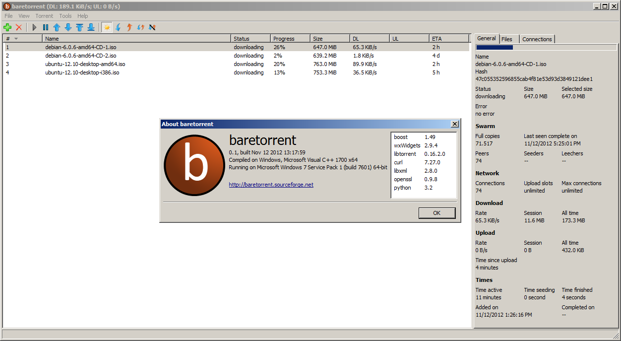 Download web tool or web app baretorrent