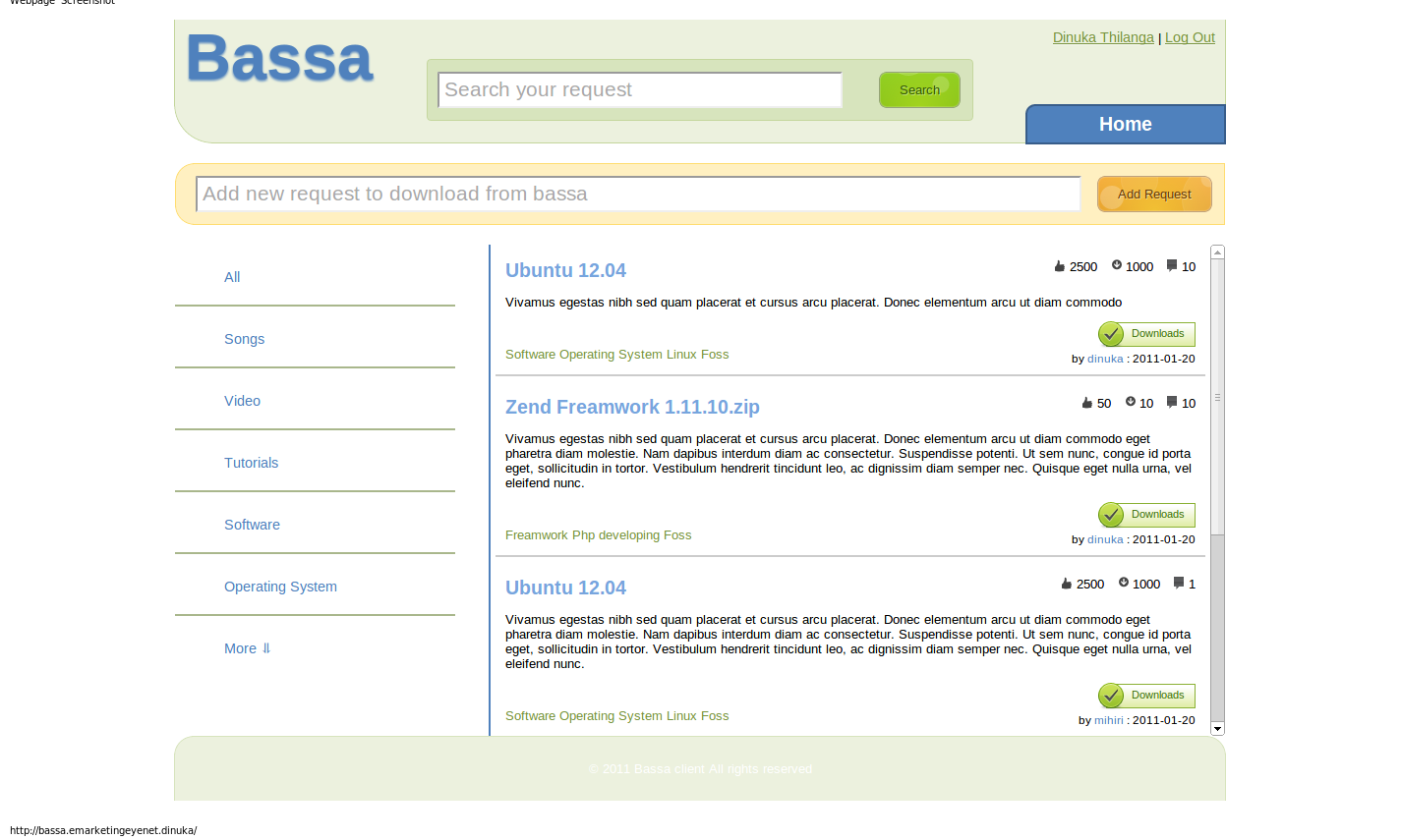Download web tool or web app Bassa Web