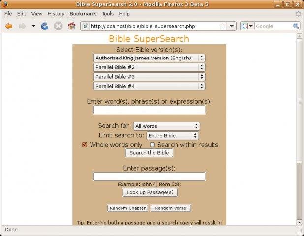 Download web tool or web app Bible SuperSearch