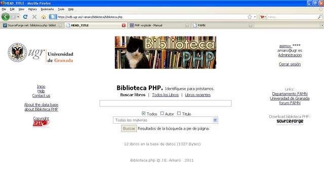 Download web tool or web app biblioteca php