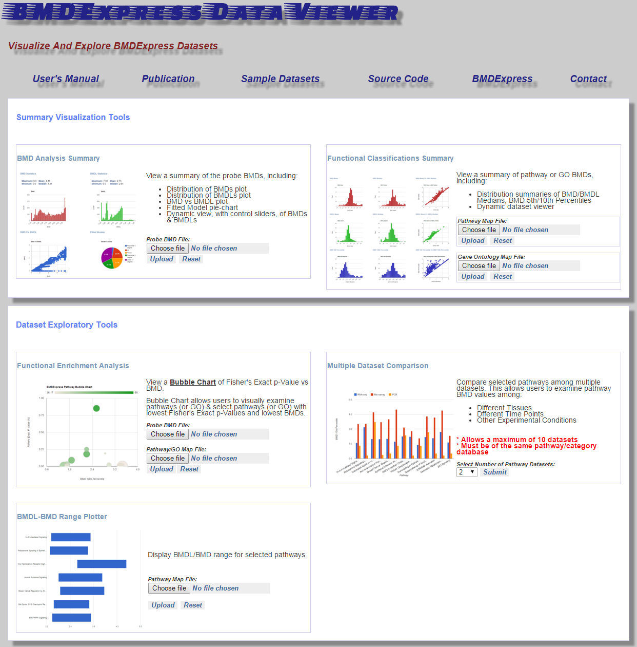 Download web tool or web app BMDExpress Data Viewer