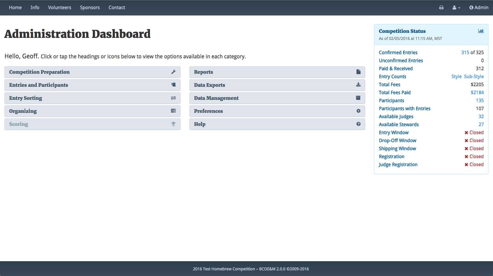 Download web tool or web app Brew Competition Online Entry  Mgmt.