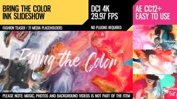 Free download Bring the Color (4K Ink Slideshow) video and edit with RedcoolMedia movie maker MovieStudio video editor online and AudioStudio audio editor onlin