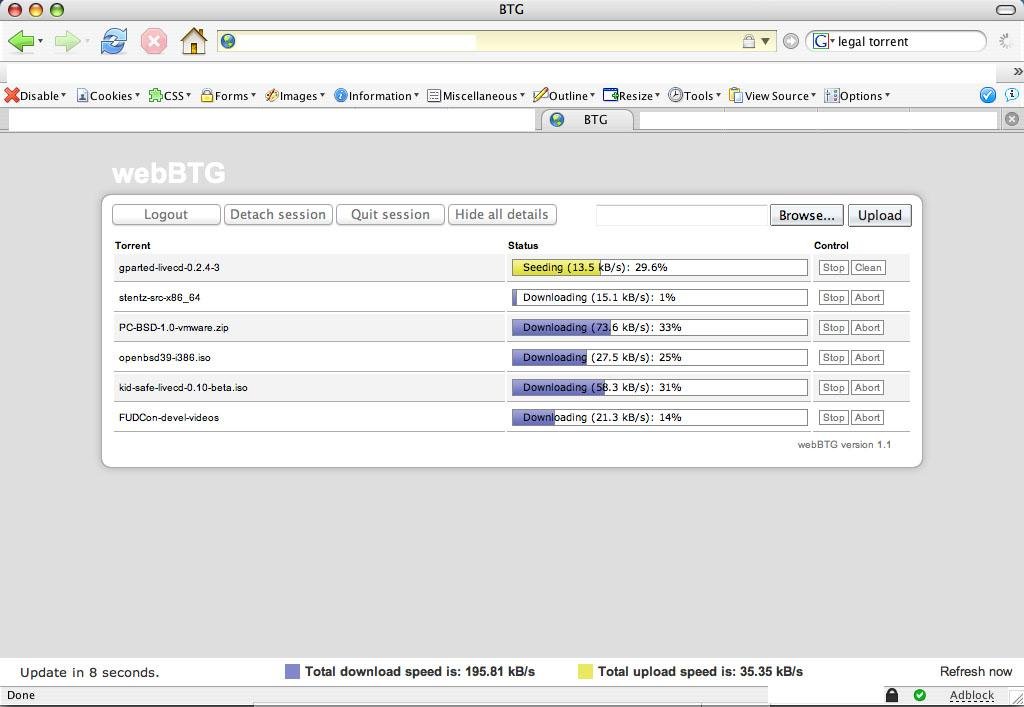 Download web tool or web app BTG