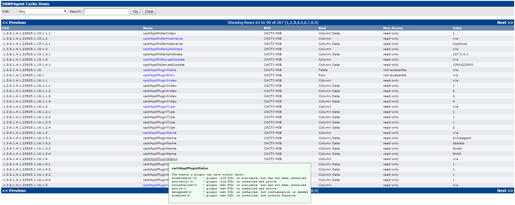 Download web tool or web app Cacti-SNMPAgent