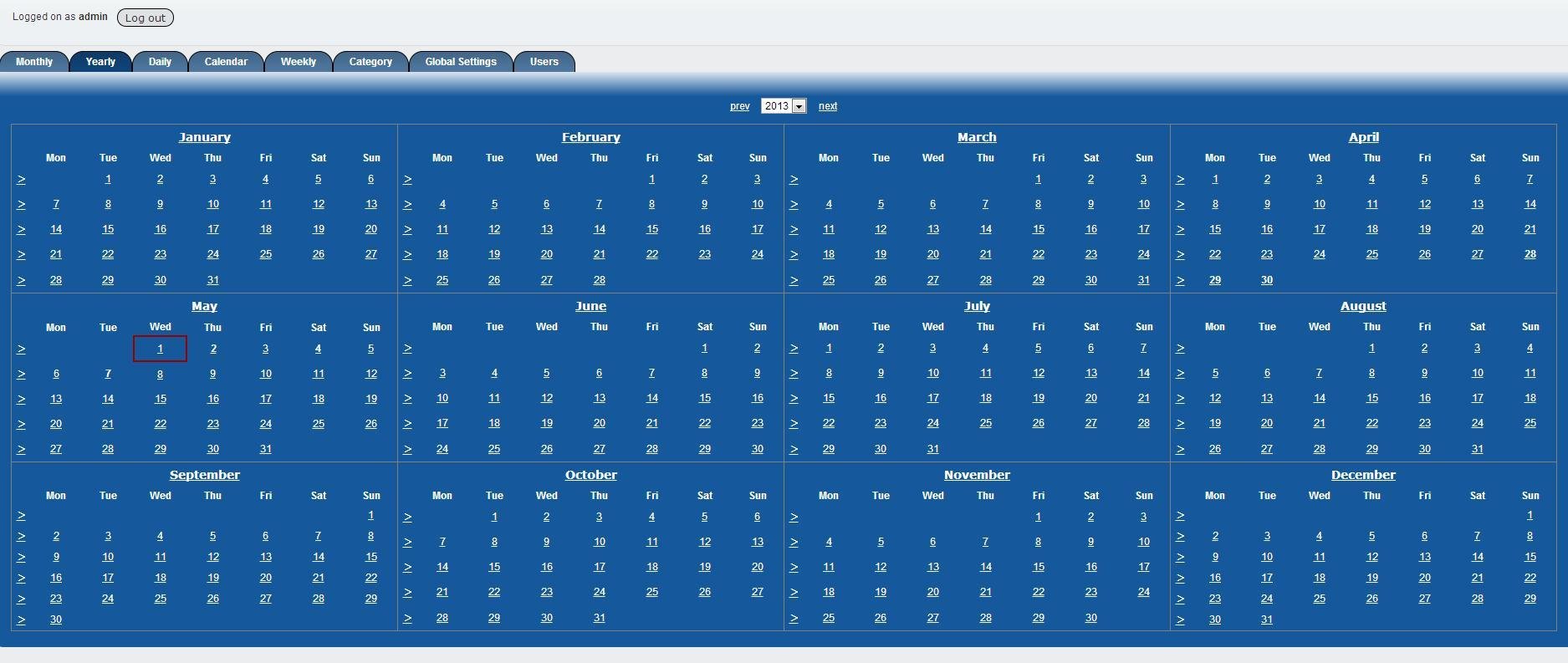 Download web tool or web app calendar for freelancers