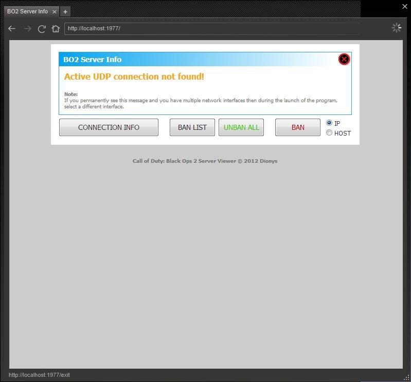 Download web tool or web app Call of Duty: Black Ops 2 Server Viewer