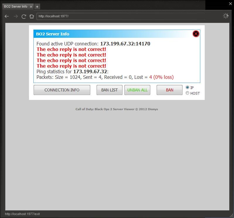 Download web tool or web app Call of Duty: Black Ops 2 Server Viewer