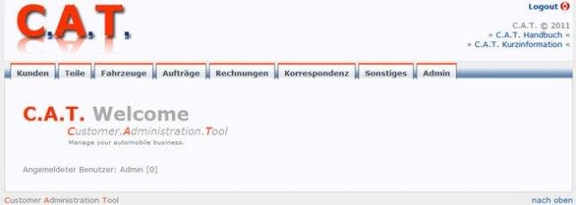 Download web tool or web app C.A.T. (Customer Administration Tool)
