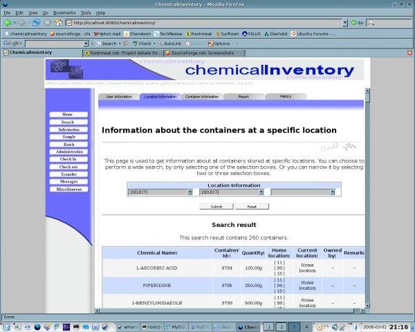 Download web tool or web app chemicalInventory