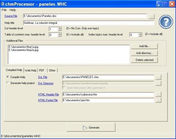 Download web tool or web app chmProcessor: Word/HTML to CHM converter