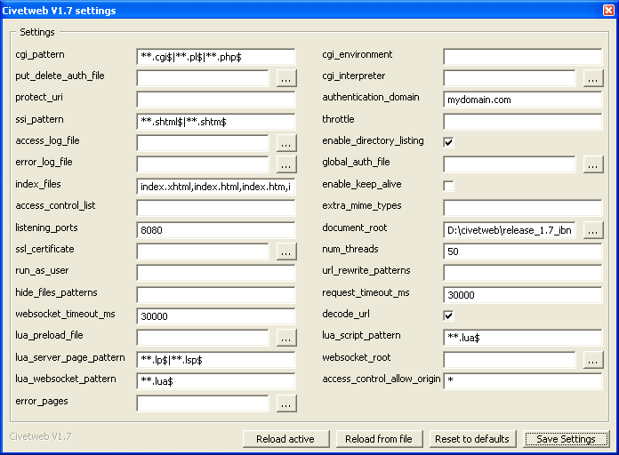 Download web tool or web app civetweb