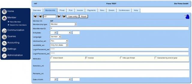 Download web tool or web app Club member administration