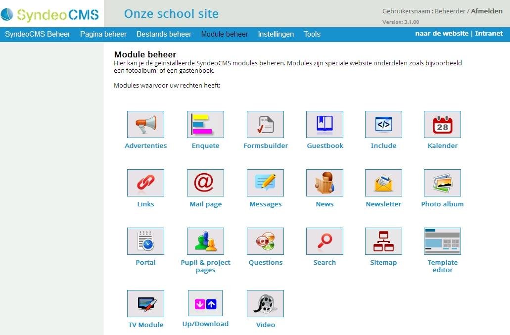 Download web tool or web app CMS for primary schools