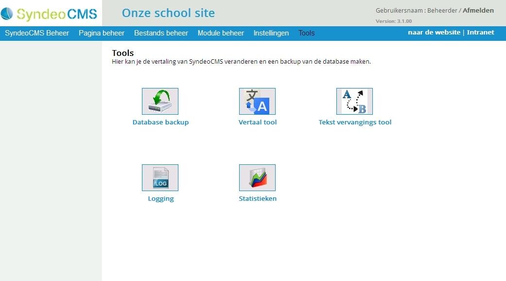 Download web tool or web app CMS for primary schools