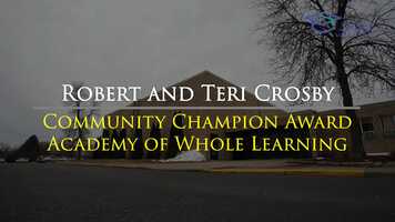 Free download Community Champion Award: Robert and Teri Crosby video and edit with RedcoolMedia movie maker MovieStudio video editor online and AudioStudio audio editor onlin