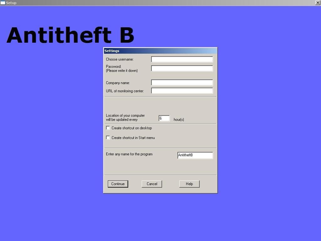 Download web tool or web app Computer antitheft B