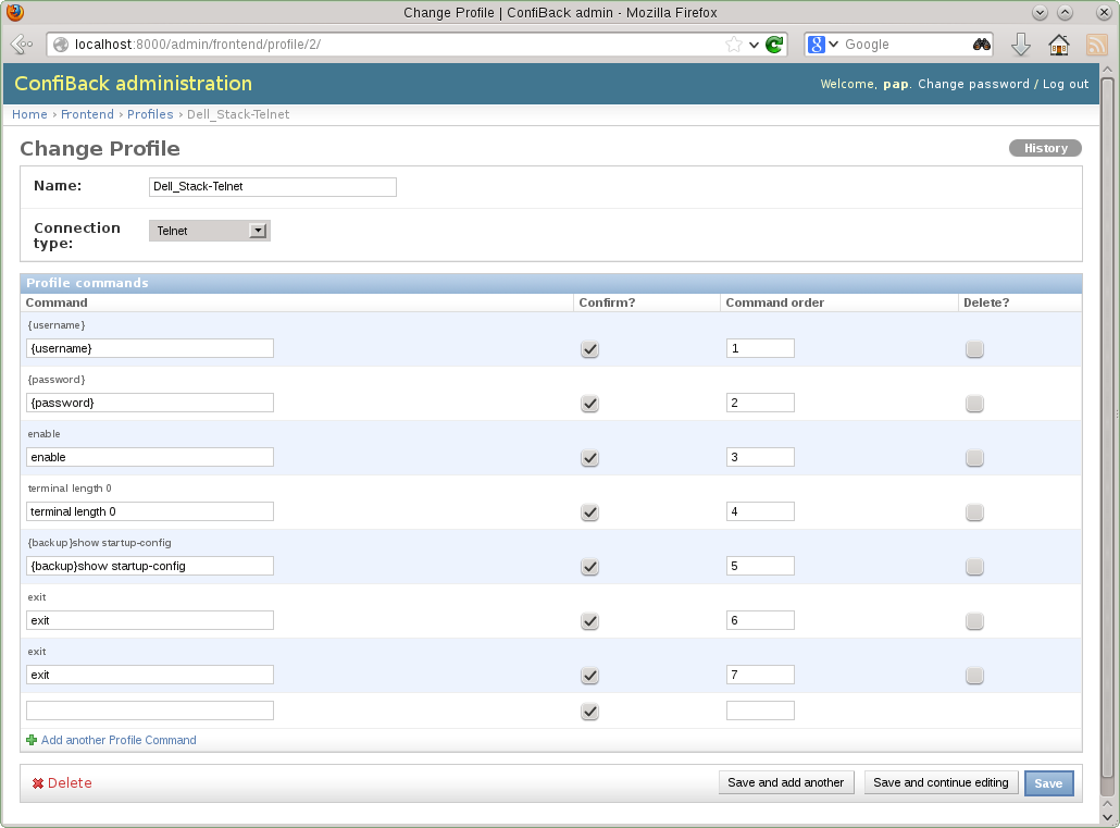 Download web tool or web app Configuration Backup (ConfiBack)