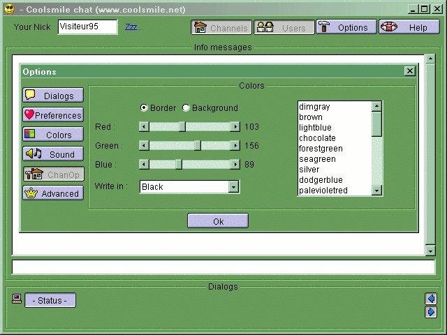 Download web tool or web app Coolsmile IRC Client