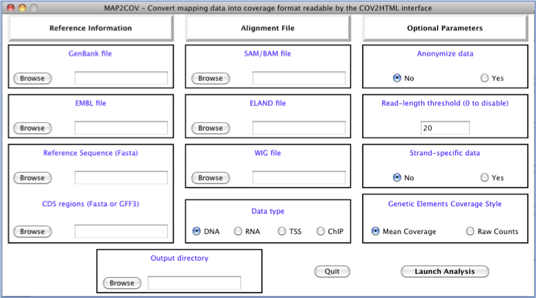 Download web tool or web app COV2HTML