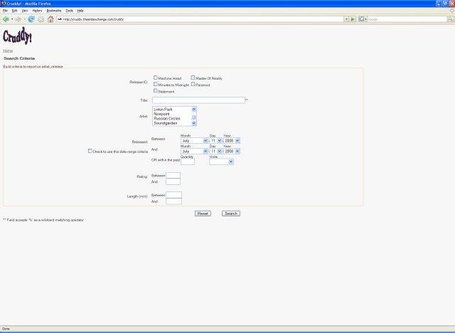 Download web tool or web app Cruddy!